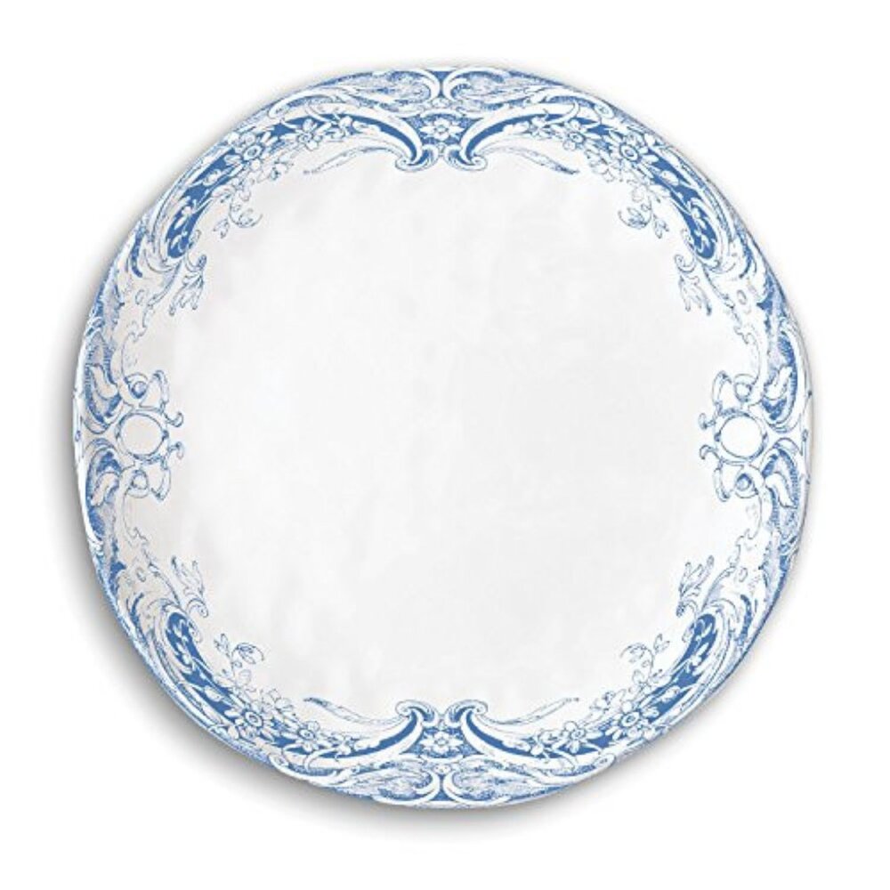 MICHEL Design Works Melamine Serveware Antique Scroll 11" Dinner Plate